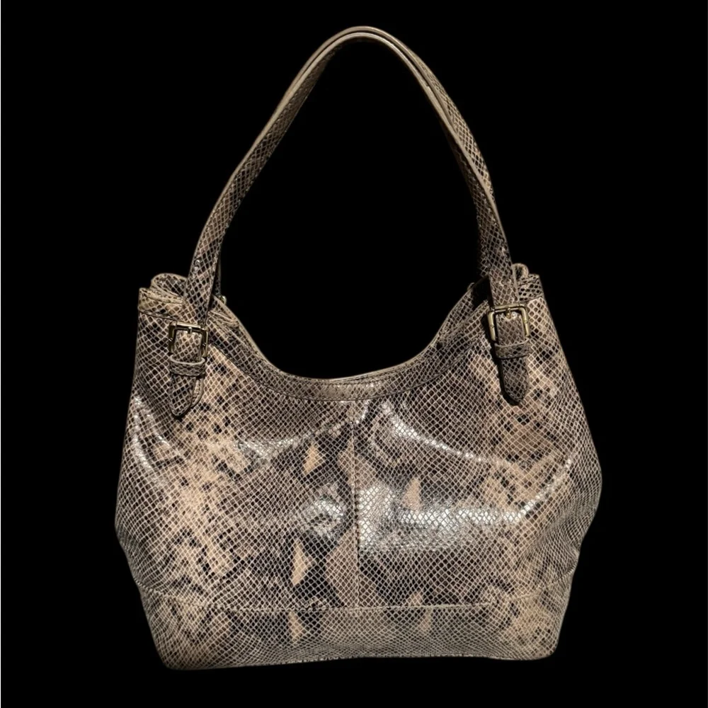 Tory Burch Python Embossed Shoulder Bag EUC - Picture 2 of 9